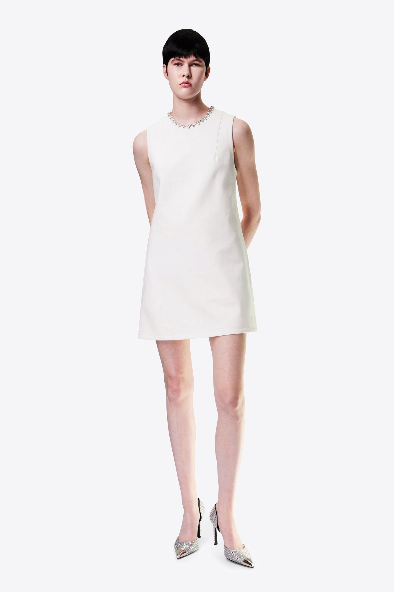 Crystal Heart Back Dress