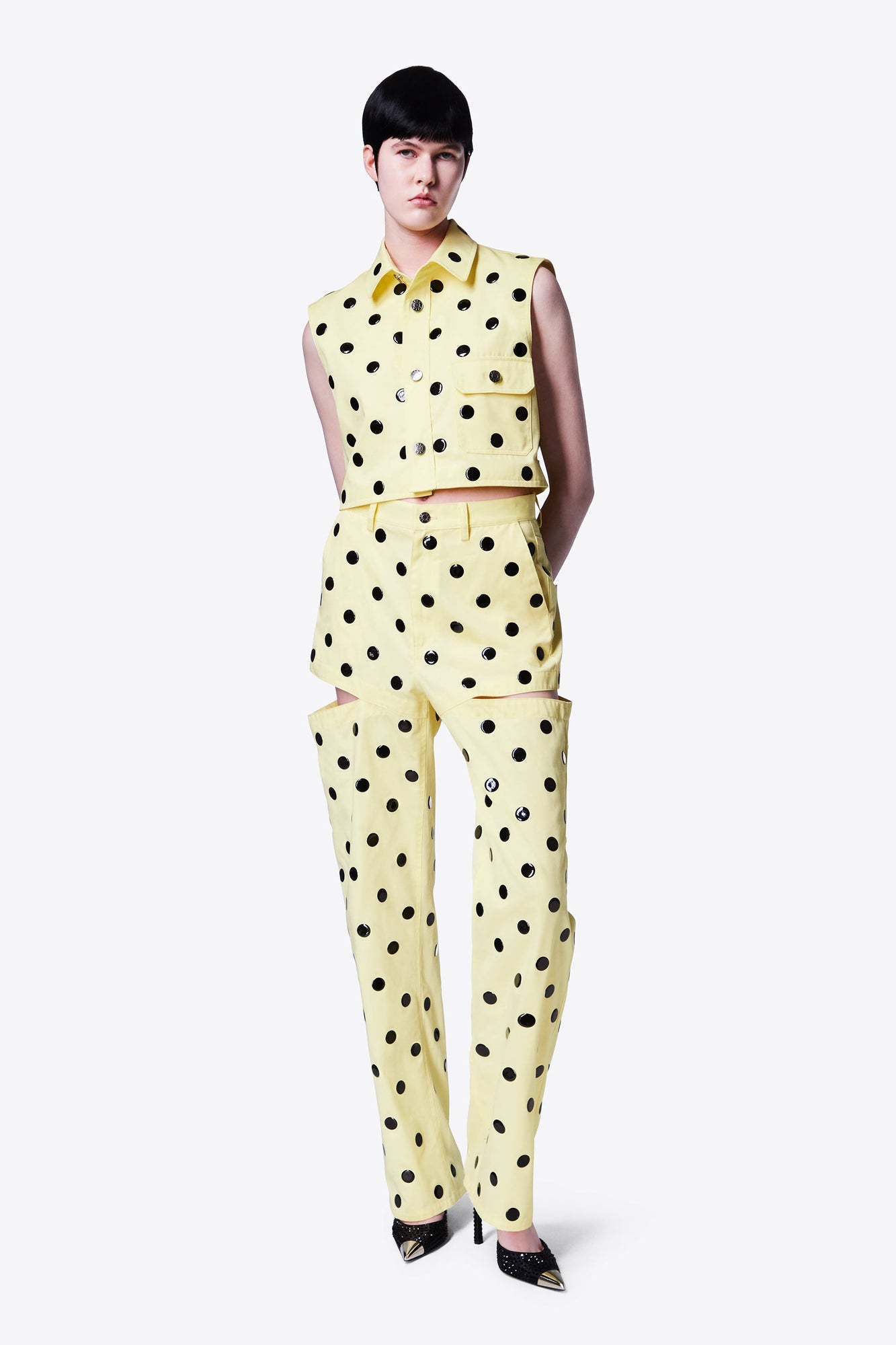Polka Dot Sleeveless Top