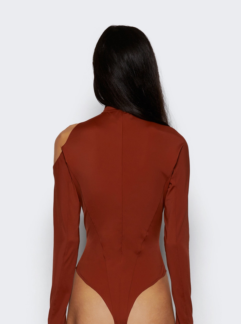 Women | Mugler | Sienna Swirly Bodysuit | Brown & Nude