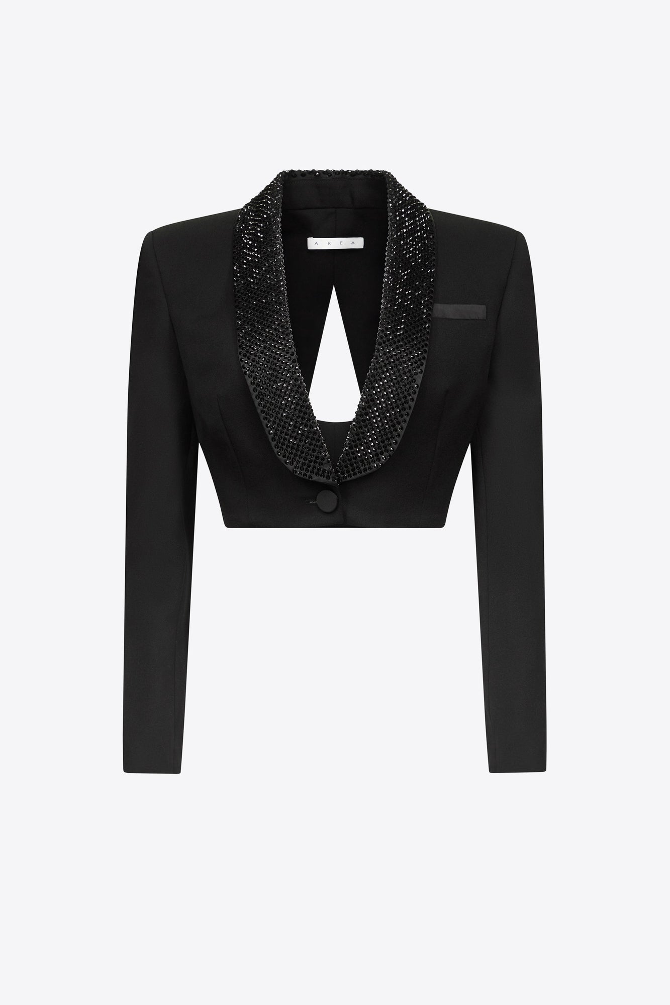 Crystal Embellished Cropped Blazer