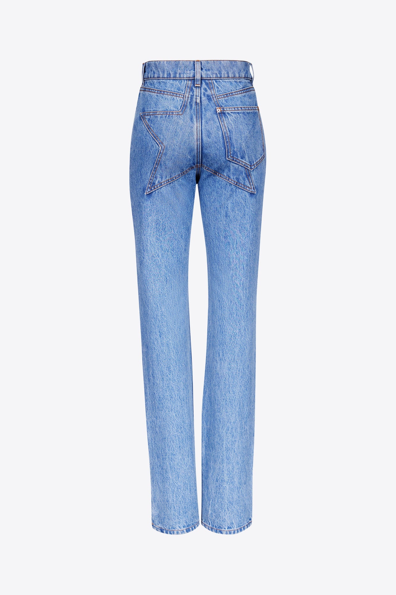 Crystal Embellished Straight Leg Jean