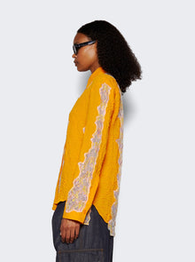 Women | Christopher Esber | Crimped Lace Shirt | Orange