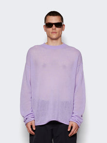 Men | The Elder Statesman | Nimbus Slouchy Crewneck Sweater | Violet