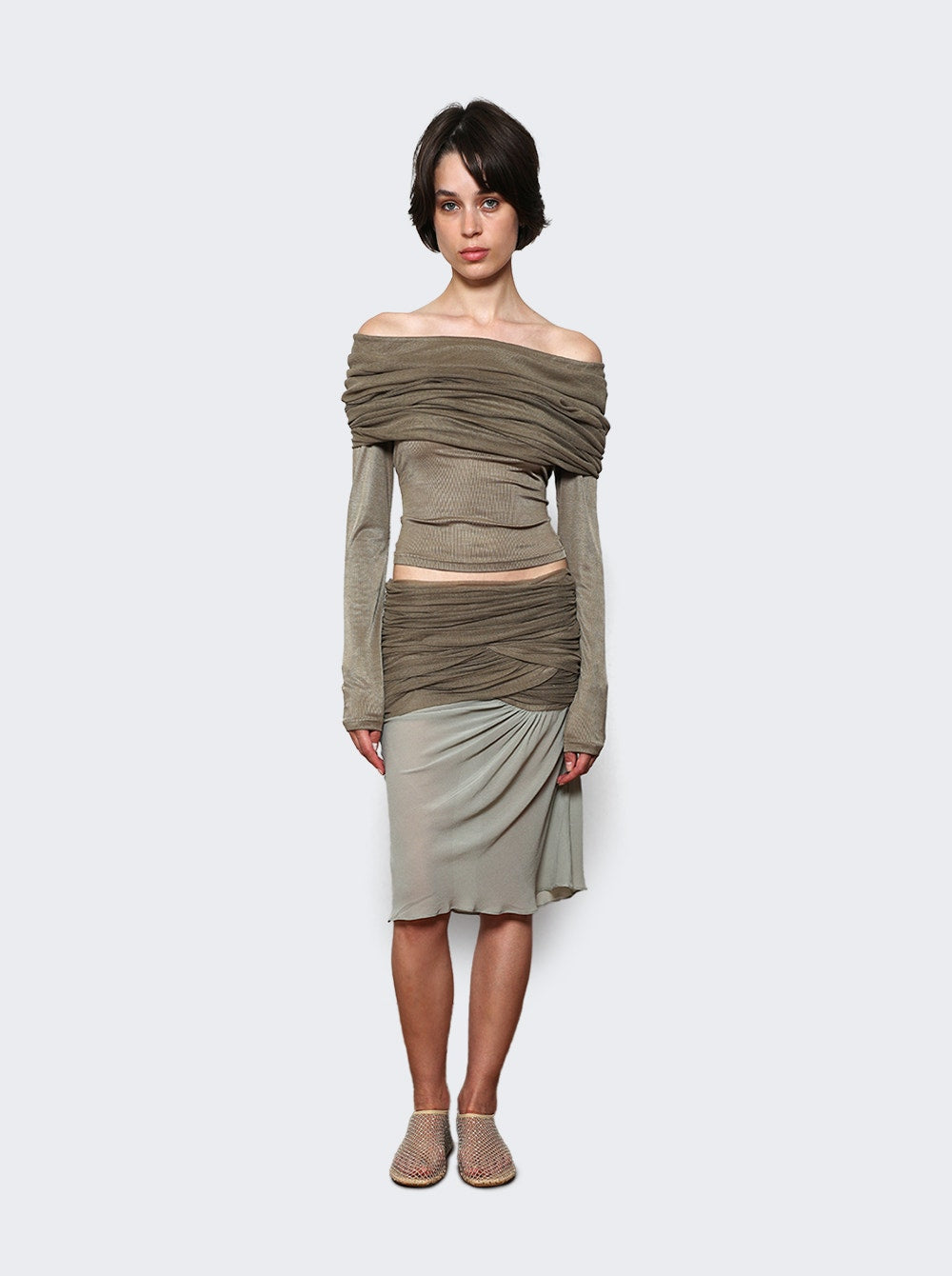 Women | Christopher Esber | Sonora Veiled Top Linseed | Tan