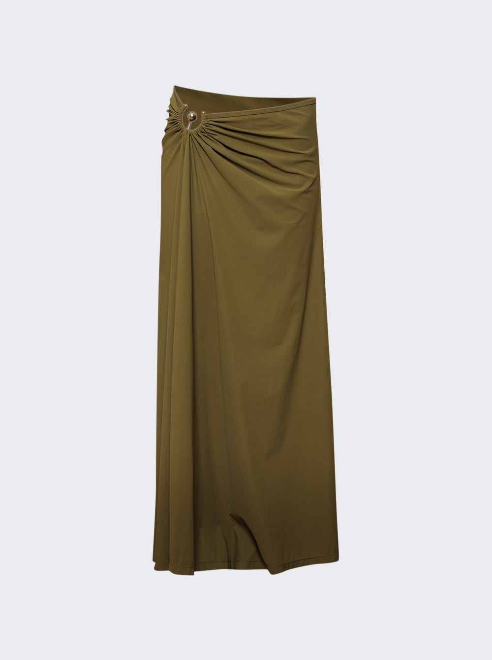 Women | Christopher Esber | Ruched Orbit Split Skirt Kombu | Tan