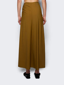 Women | Christopher Esber | Ruched Orbit Split Skirt Kombu | Tan