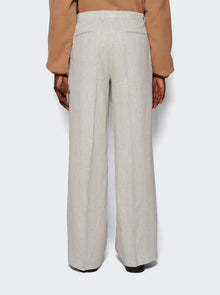Men | MISBHV | Washed Linen Tailored Trousers Off | White