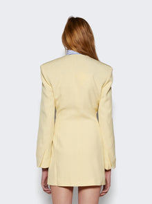 Women | Jacquemus | La Robe Cubo Mini Dress | Pale Yellow