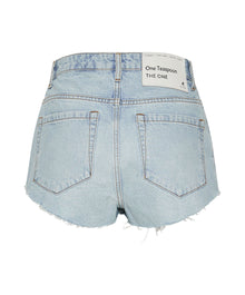 The One High Waist Cheeky Denim Shorts | Best Blue