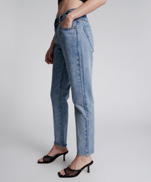 Truckers Mid Waist Straight Leg Denim Jeans | Hollywood Hills