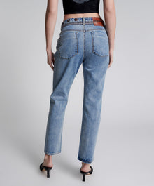 Truckers Mid Waist Straight Leg Denim Jeans | Hollywood Hills