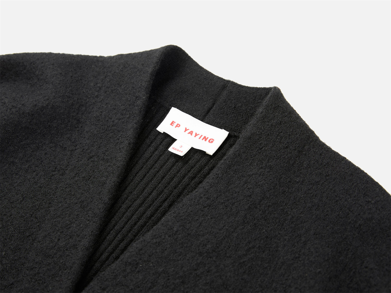 Pure Wool Knitted Cardigan | Black