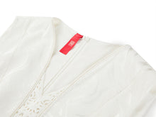 Mulberry Silk Waist-Fitted Dress | White