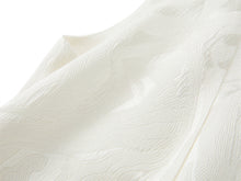 Mulberry Silk Waist-Fitted Dress | White