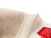 Champagne Metallic Open-Front Jacket | Golden
