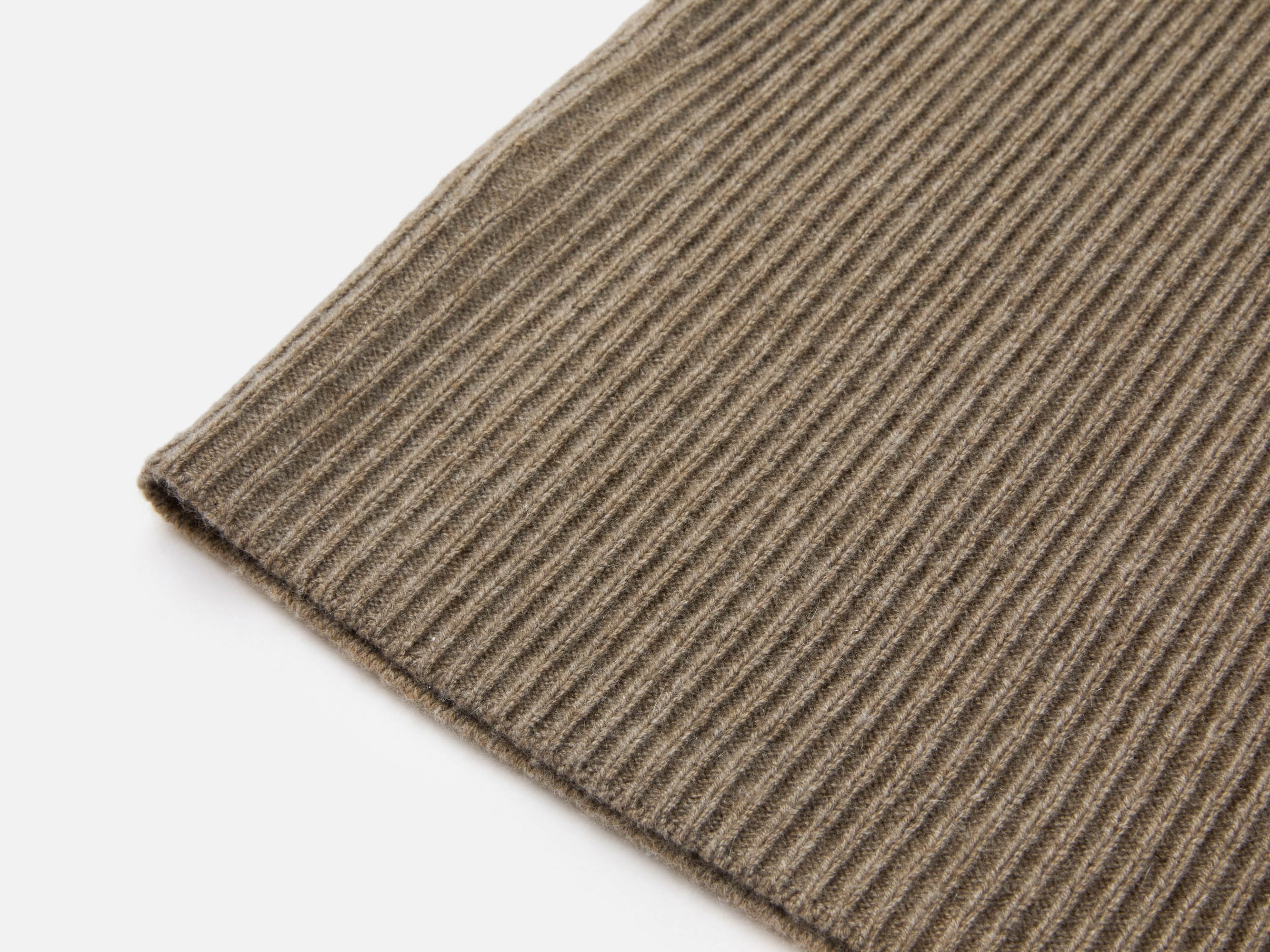 Ribbed Cashmere Skirt | Brown