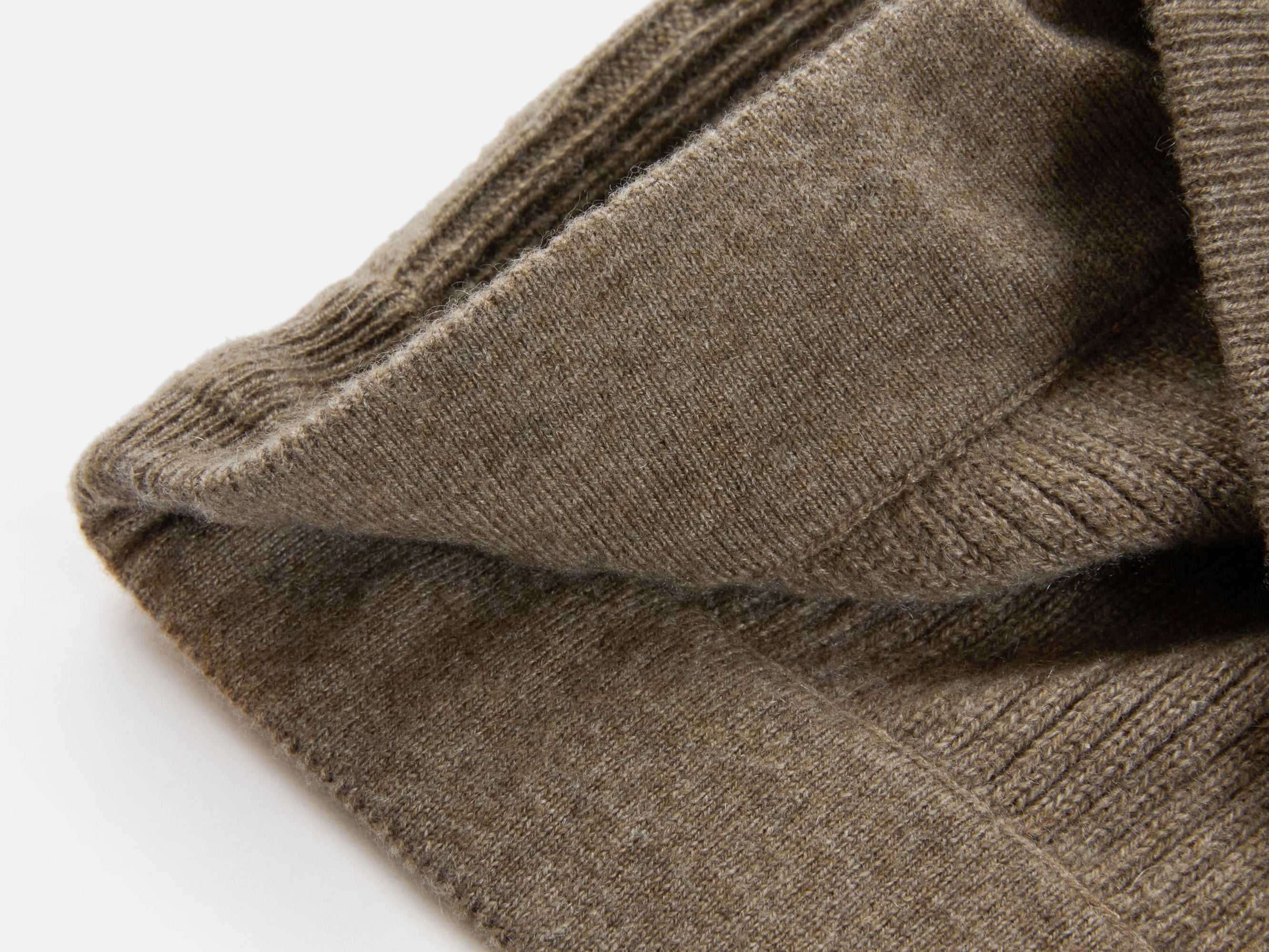 Ribbed Cashmere Skirt | Brown