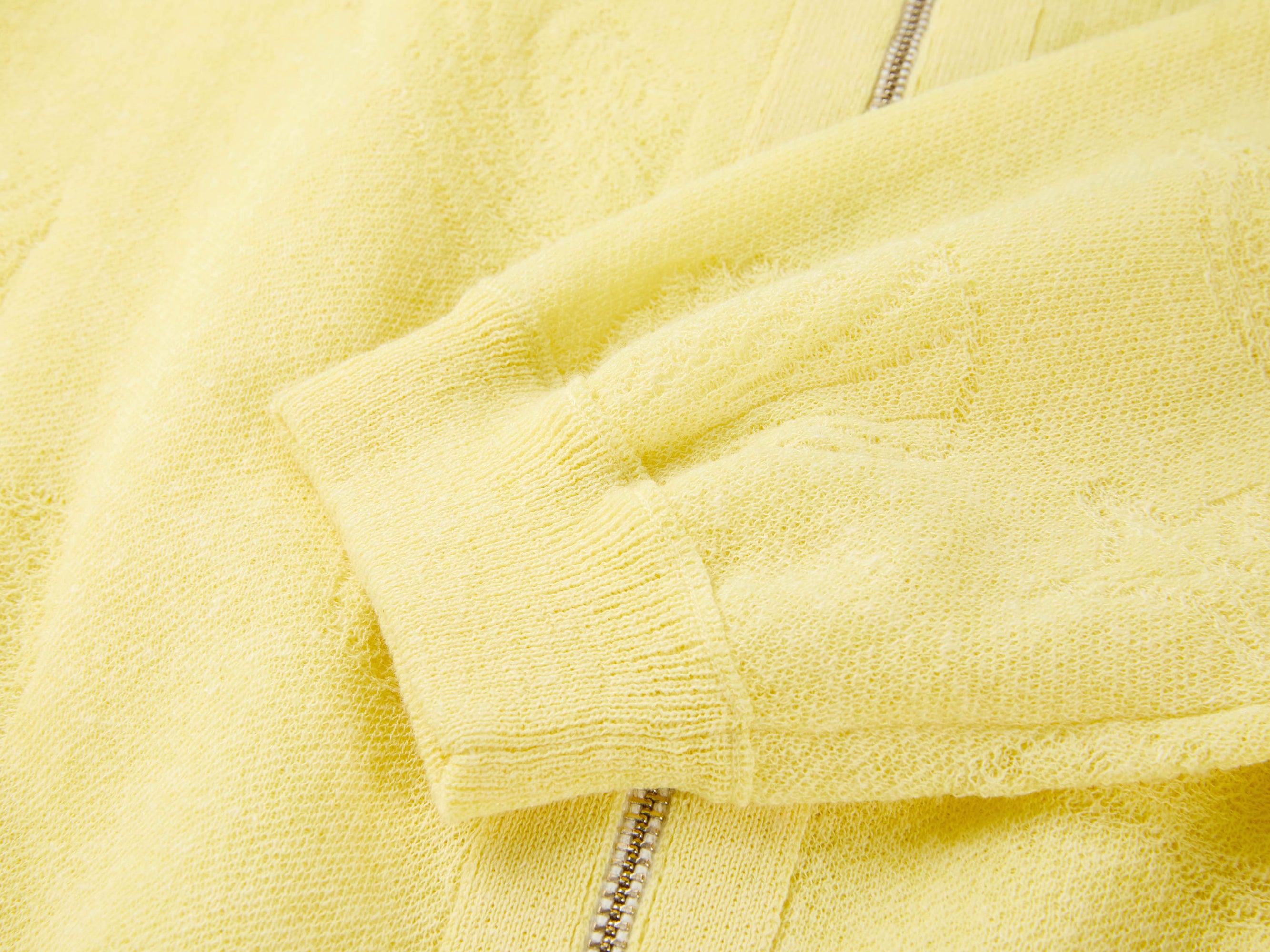 Linen Blended Round Neck Knit Cardigan | Yellow