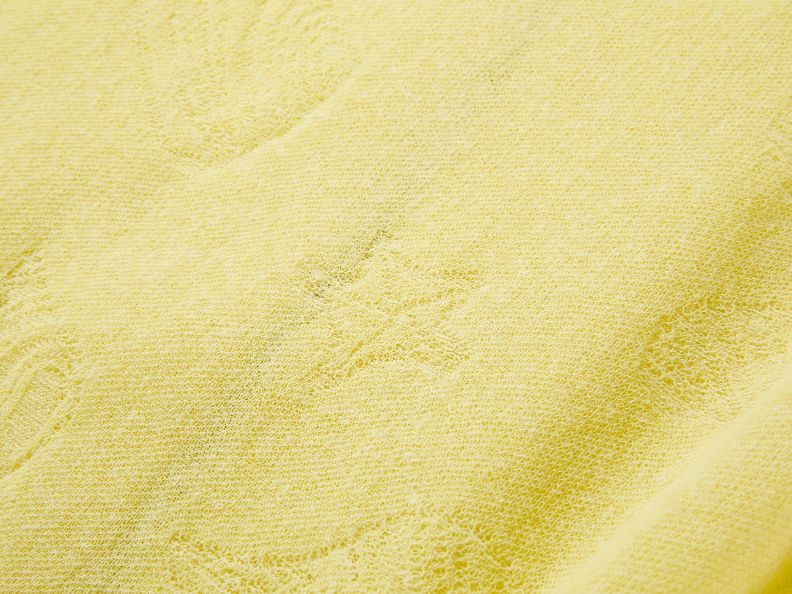 Linen Blended Round Neck Knit Cardigan | Yellow