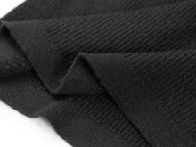 Wool Slim-Fit Knit Top | Black