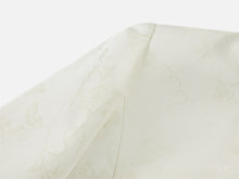 Silk Peony Jacquard Jacket | Beige