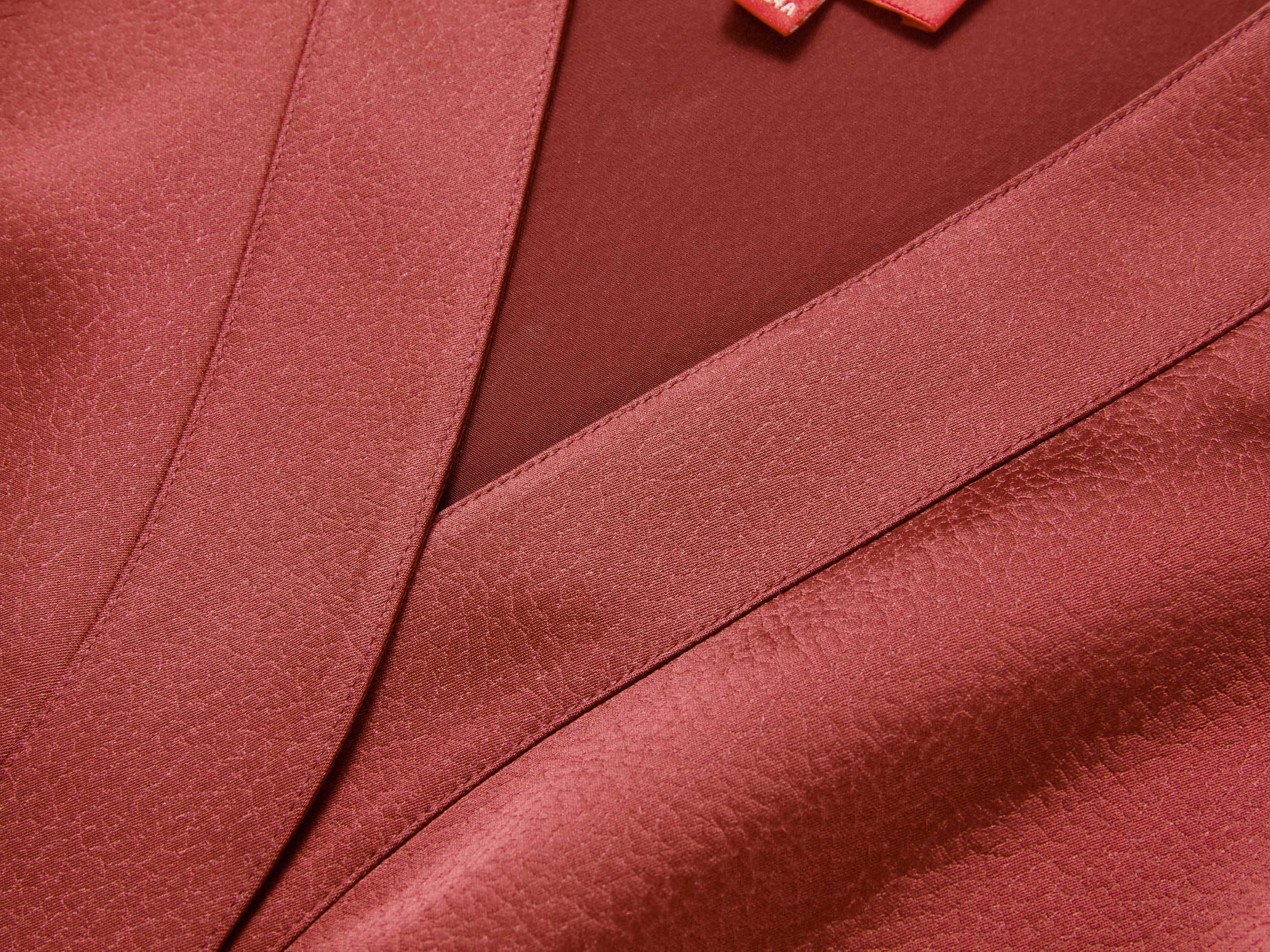 Waist-Defining Coat | Wine Red