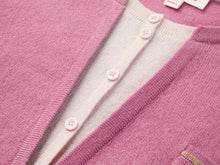 Layered Collar Soft Wool Cashmere Old Money Style Sweater | Pink