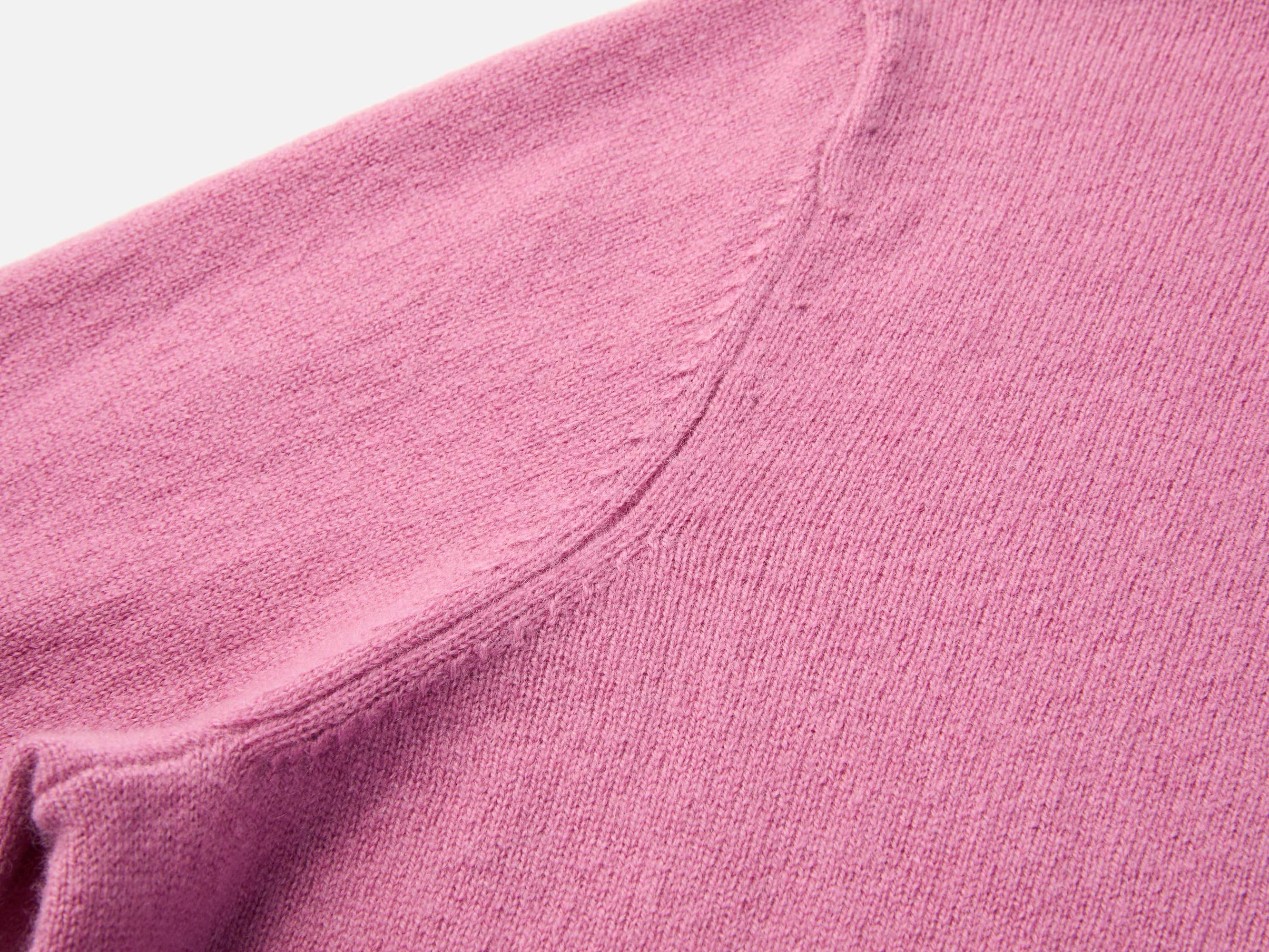 Layered Collar Soft Wool Cashmere Old Money Style Sweater | Pink
