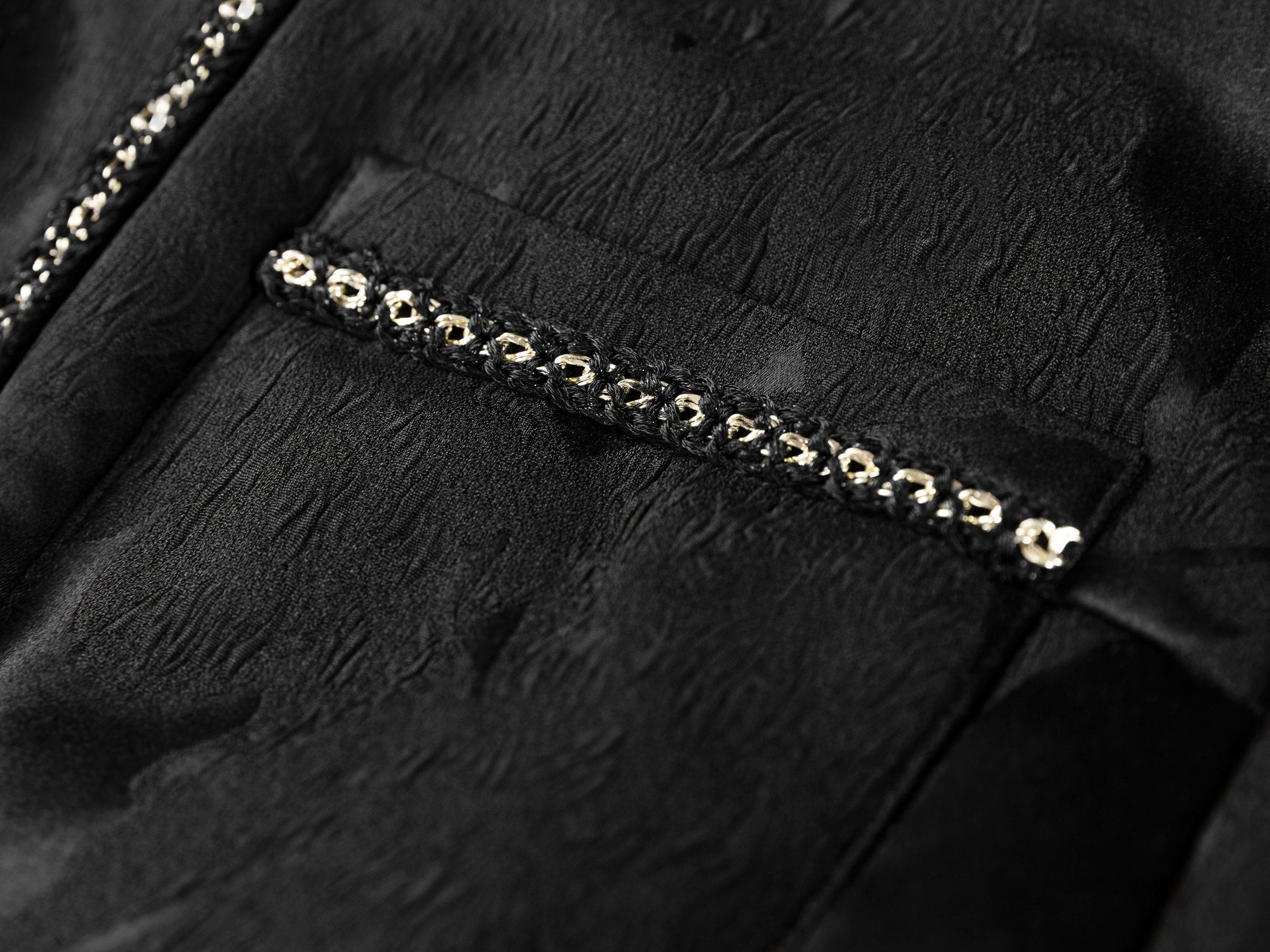 Textured Pattern Jacket | Black