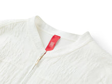Acetate Jacquard Waist-Defining Dress | White