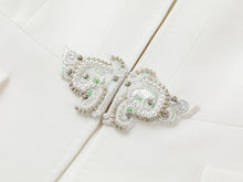 Silk Waist-Defining Blazer Coat | White