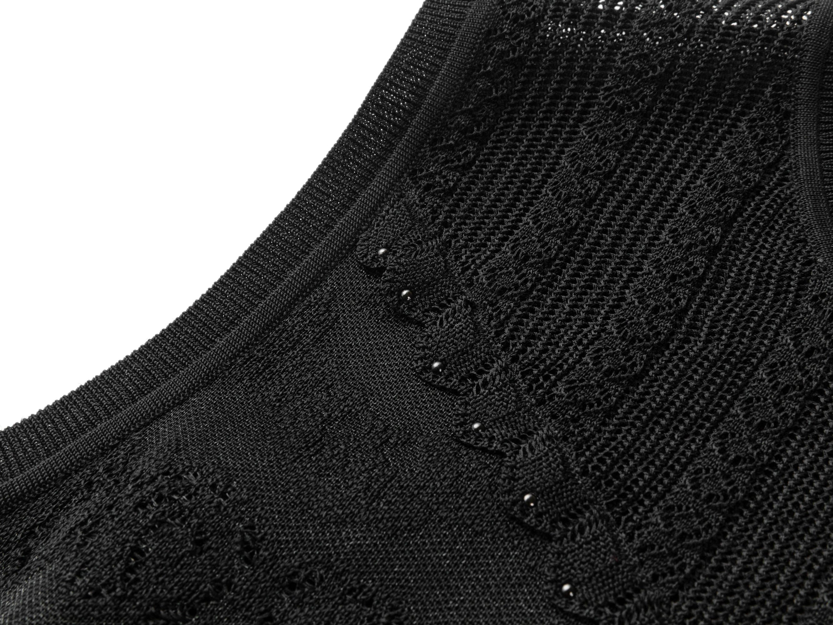 Acetate Sleeveless Round Neck Vest | Black