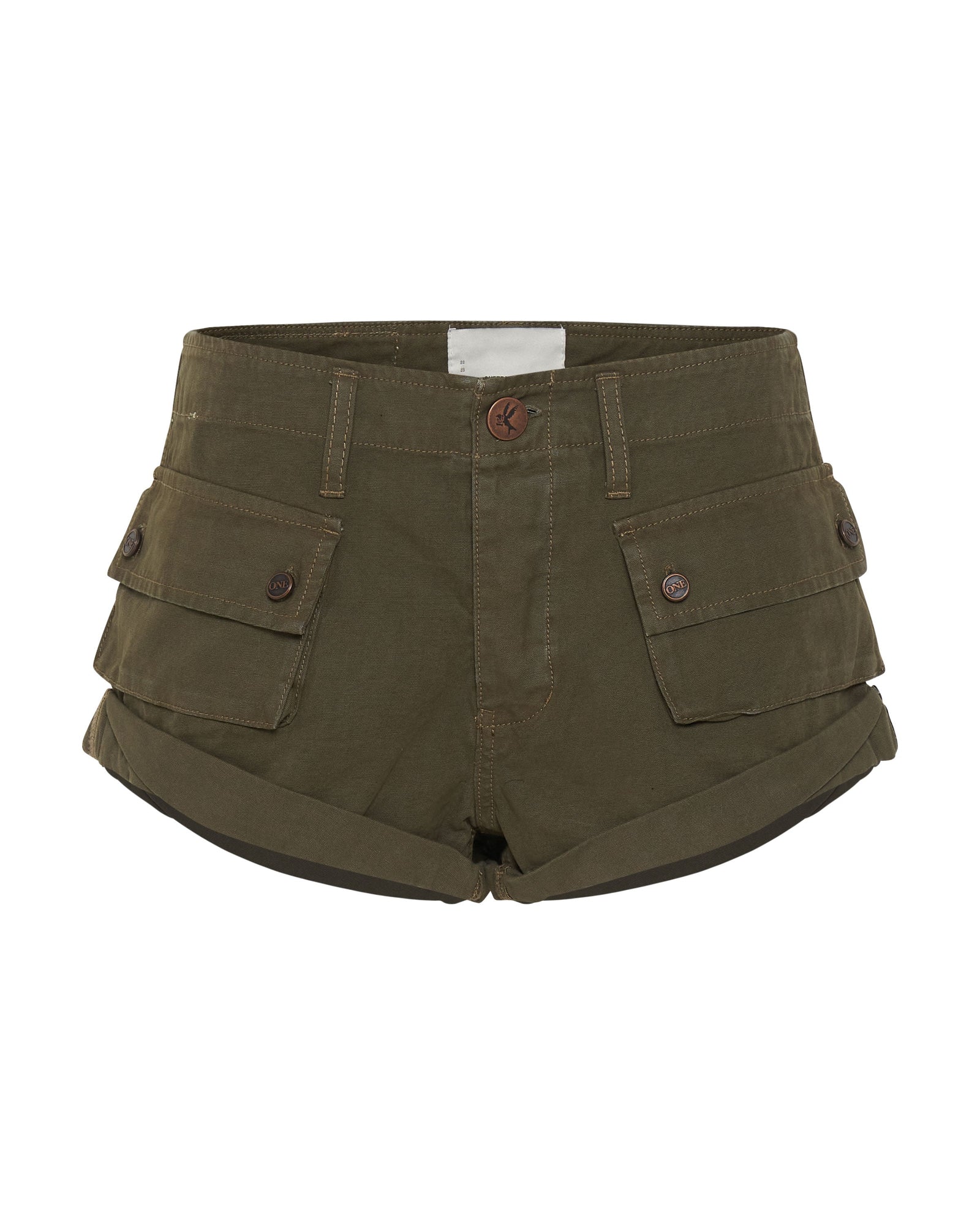 Cadet Bandits Low Waist Denim Shorts | Dark Khaki