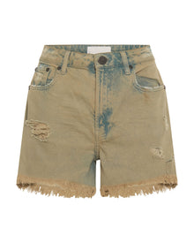 Legends High Waist Mom Fit Denim Shorts | Khaki Haze