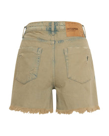 Legends High Waist Mom Fit Denim Shorts | Khaki Haze