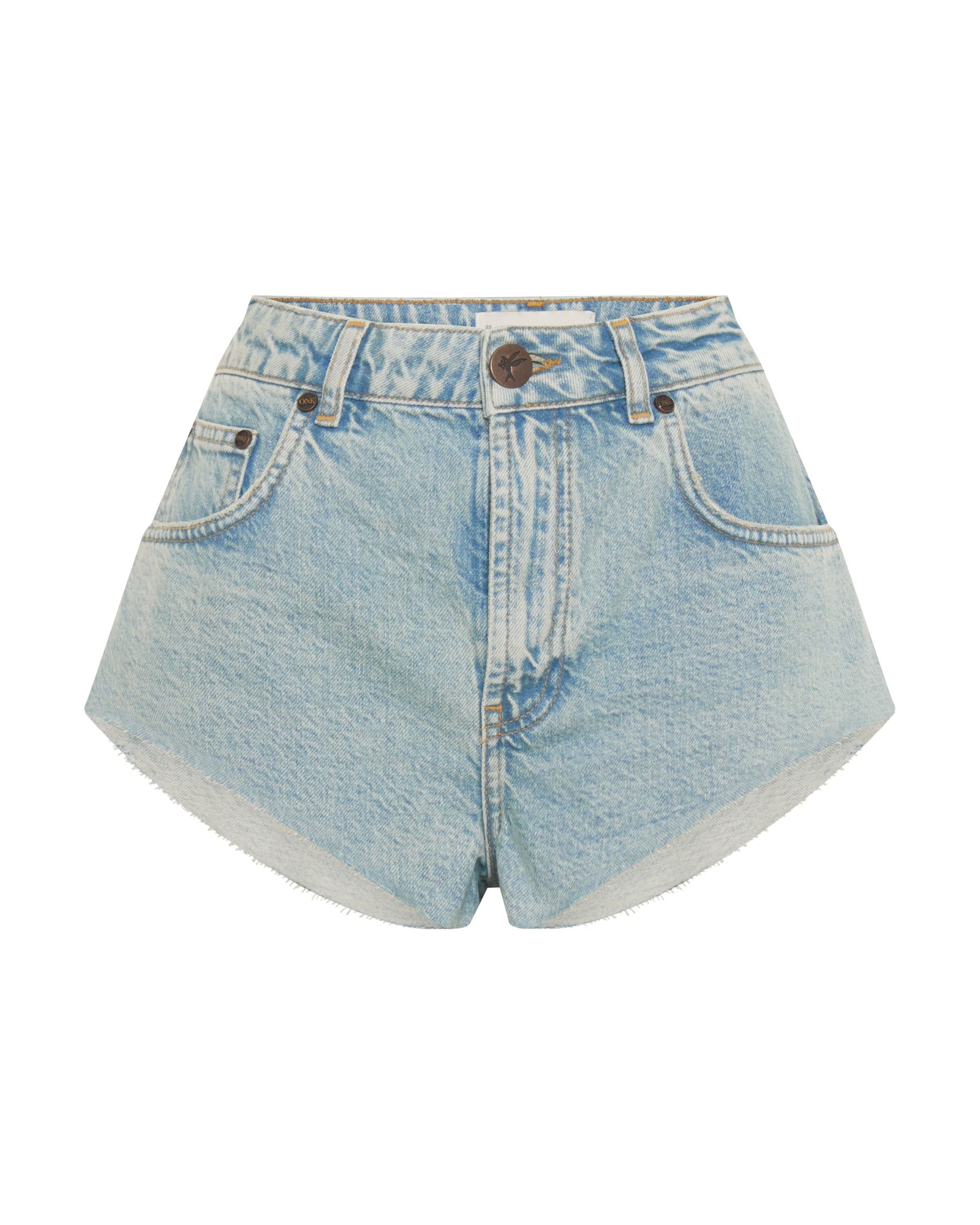 The One High Waist Cheeky Denim Shorts | Kansas Acid