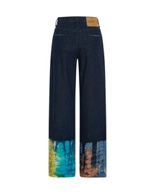 Jackson Mid Waist Wide Leg Denim Jeans | Paint Dipped