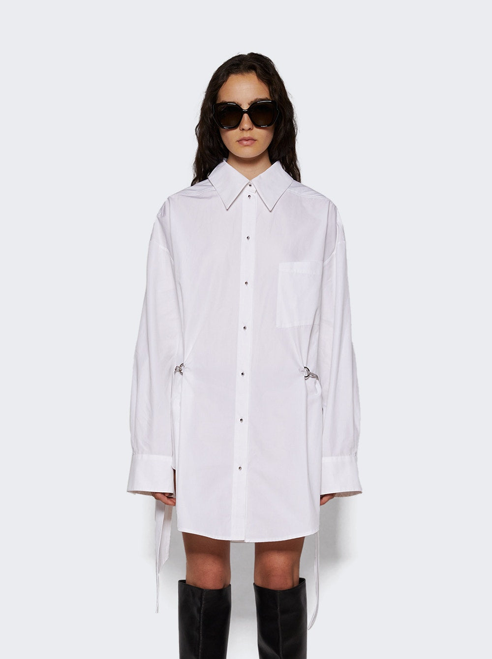 Women | Mugler | Shirt Dress With Chain | White