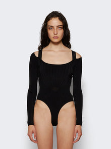 Women | Mugler | Sculpting Knit Bodysuit | Black
