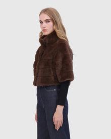 THEIA | Fur-Free Mink (Faux Fur) Bolero | Brown