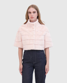 THEIA | Fur-Free Mink (Faux Fur) Bolero | Pink