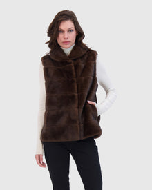 THEIA | Fur-Free Mink (Faux Fur) Vest  | Brown