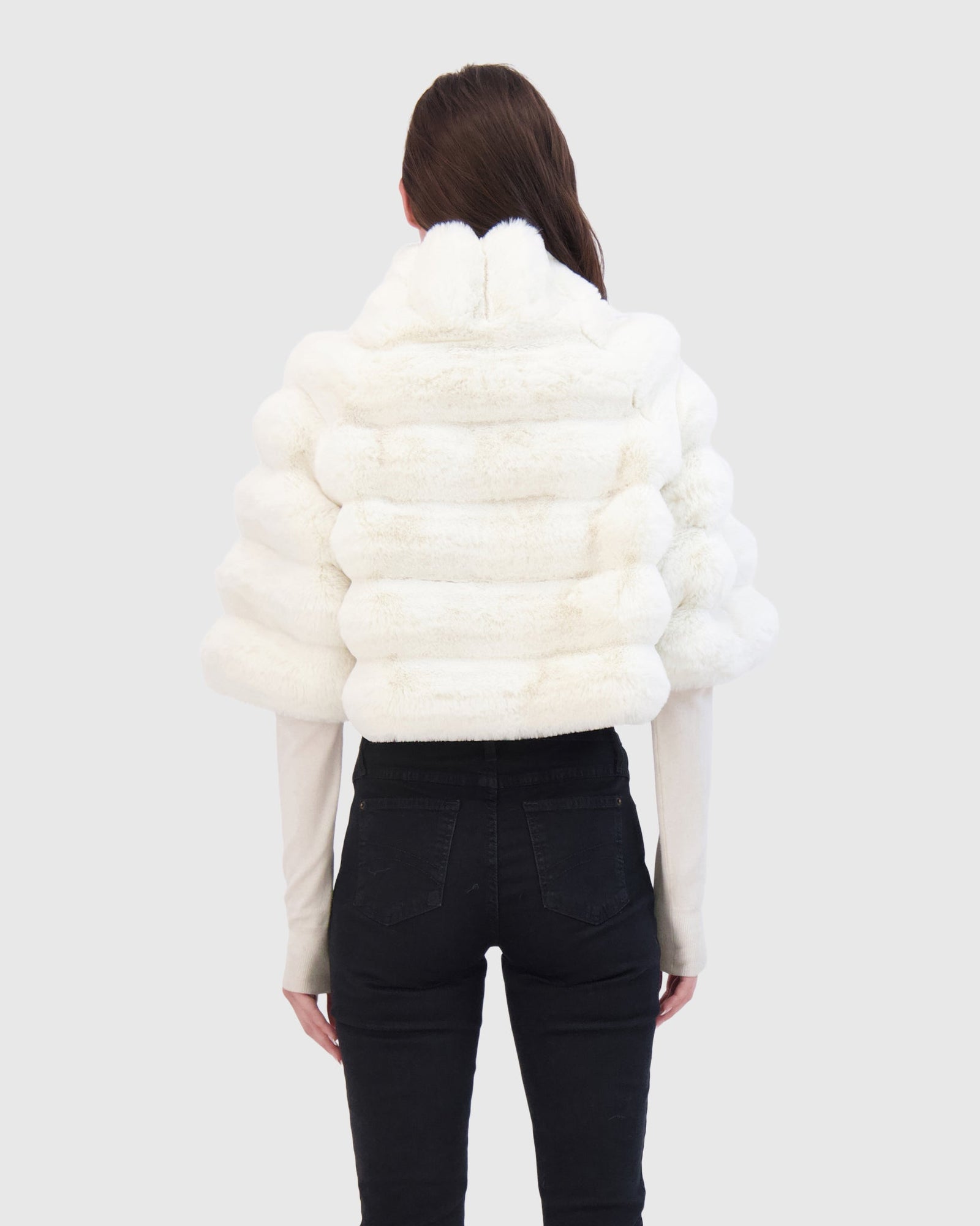 THEIA | Fur-Free Chinchilla (Faux Fur) Bolero | White Chinch
