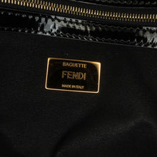 Fendi | Pre-Owned Shearling Pequin Baguette Satchel | Black