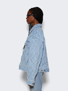 Women | Mugler | Oversized Denim Jacket | Laser Printed