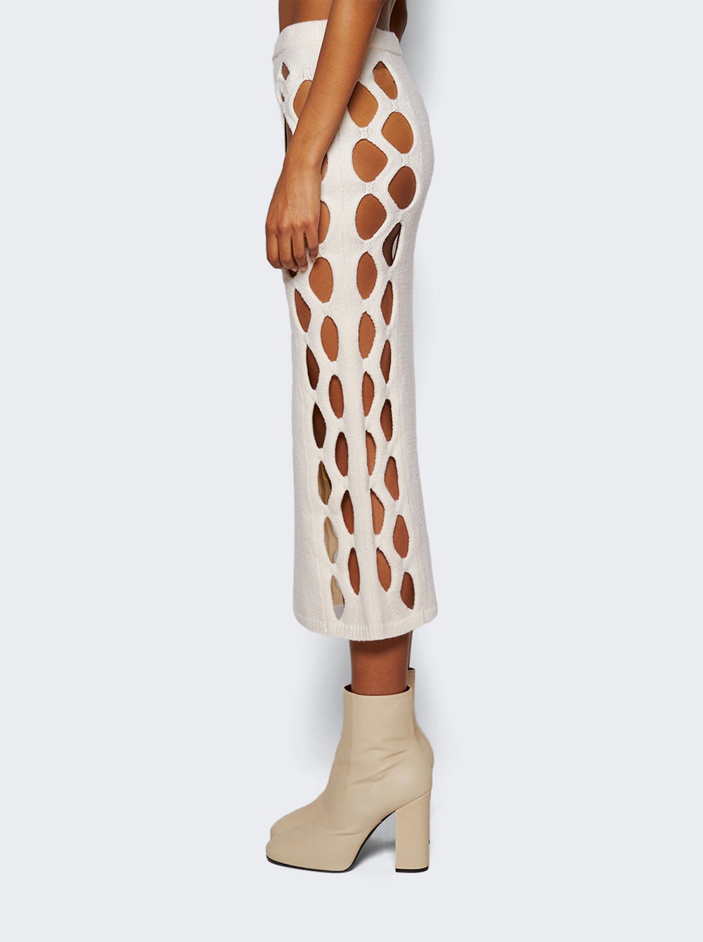 Diotima | Steer Cut-out Skirt | Ivory