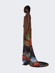 Women | Jean Paul Gaultier X Shayne Oliver | Mesh 3d Tube Fishtail Dress | City Print