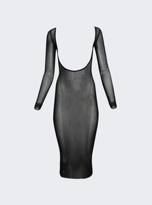 Women | Jean Paul Gaultier X Shayne Oliver | Mesh Low Cut And Backless Dress | Black