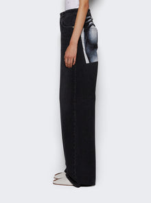 Women | Jean Paul Gaultier | Straight Leg Denim Pants | Body Mariniere Print