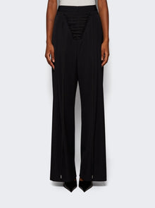 Women | Jean Paul Gaultier | Tailored Wool Pants With Lacing Detail | Black